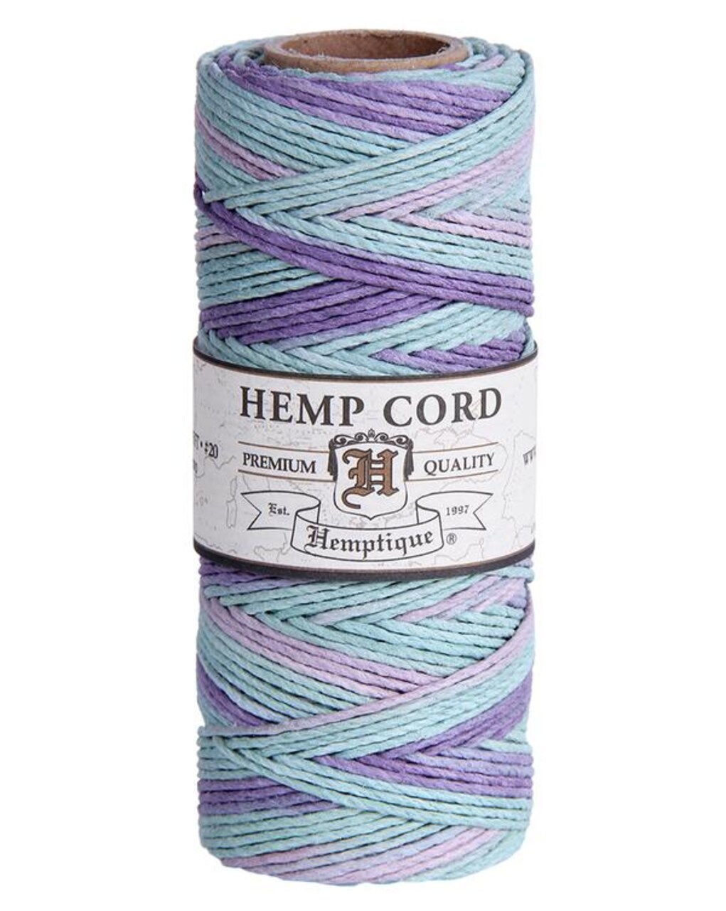 Hemptique 1mm #20 Variegated Hemp Cord Spools Eco Friendly Sustainable Naturally Grown Jewelry Bracelet Making Paper Crafting Scrapbooking Bookbinding Mixed Media Crocheting Macrame Seasonal Holiday Gift Wrapping Outdoor Gardening
